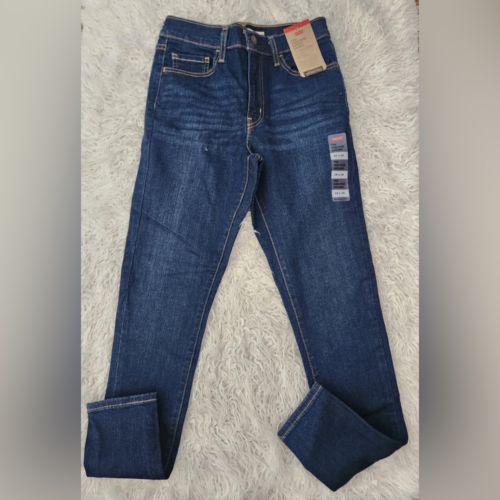 Levi's High Rise Blue Denim Jeans Classic Style